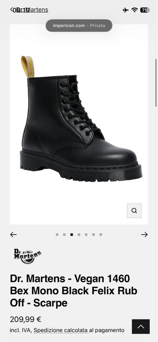 Dr. Martens Vegan 1460 Bex Mono Talla 43