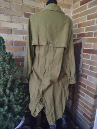 Gabardina larga Lino Algodón Zara Oversize