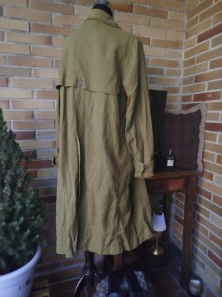 Gabardina larga Lino Algodón Zara Oversize