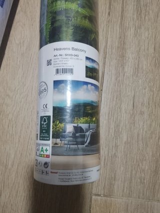 Papel de pared azul y blanco