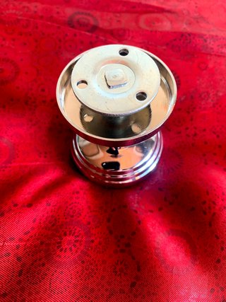 Pomolo porta fisso cromato lucido