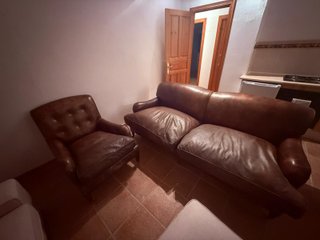 Sofá y sillón piel George Smith