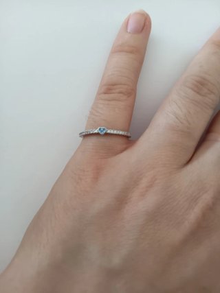 Anillo Corazón Rojo Plata y Cobre