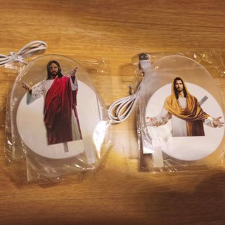 Lámpara LED Jesús Transparente rojo