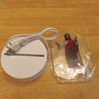 Lámpara LED Jesús Transparente rojo