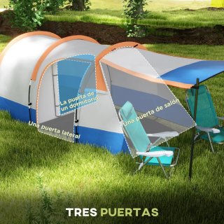 Tienda de campaña familiar con 2 habitaciones