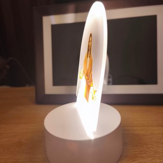 Lámpara LED Transparente Jesús marrón