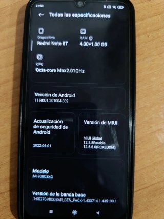 Smartphone Xiaomi Redmi Note 8T Azul