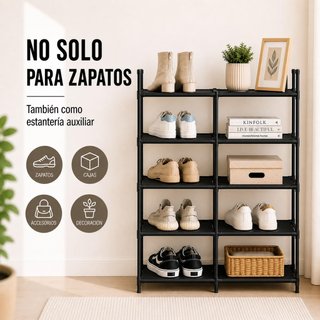 Zapatero 10 Niveles AlfaHome Negro