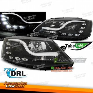 FAROS TUBO LUZ DRL NEGRO se adapta a VW JETTA VI