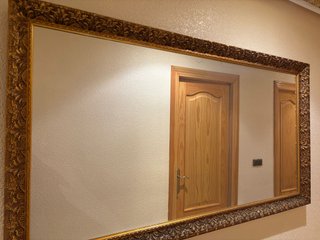 Espejo Decorativo Grande Dorado