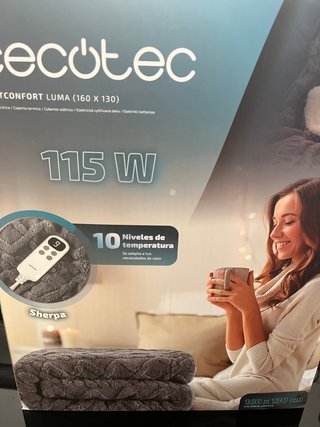 Manta Eléctrica Cecotec Confort Luma 115W