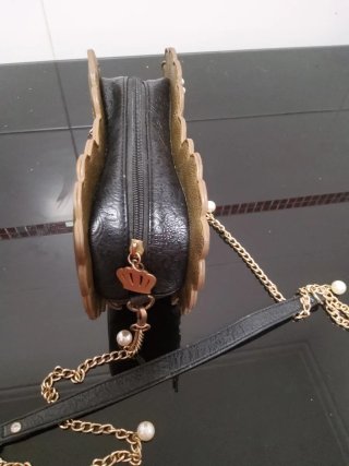 Bolso Vendula London Corona Piel Negro/Dorado