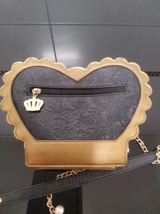 Bolso Vendula London Corona Piel Negro/Dorado
