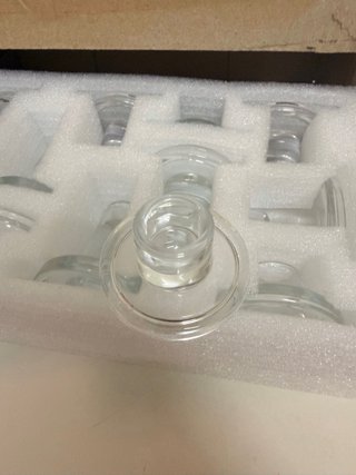 12 portavelas de cristal transparentes