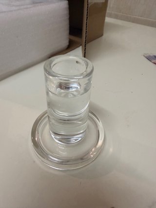 12 portavelas de cristal transparentes