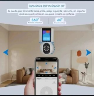 Cámara Seguridad WiFi 64GB Videollamada