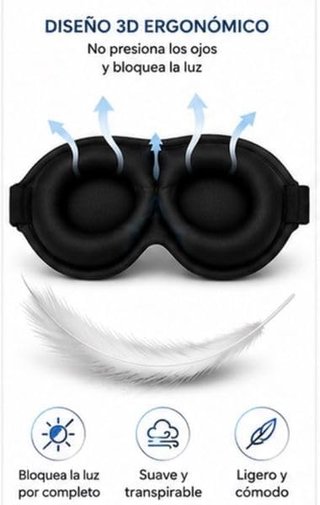Kit Antifaz 3D y Tapones Dormir