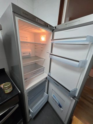 Nevera Combi Bosch Acero Inox Antihuellas 170cm