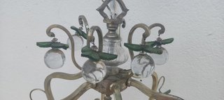 Lámpara araña italiana vintage Murano, década 50