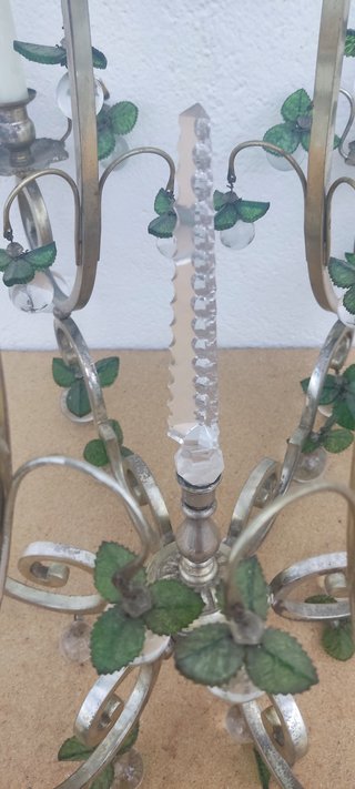 Lámpara araña italiana vintage Murano, década 50