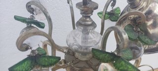 Lámpara araña italiana vintage Murano, década 50