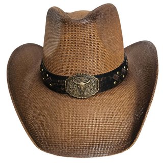 Sombrero Vaquero Marrón Taglia 58CM Uomo Donna