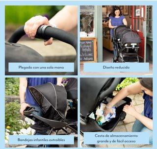 Graco Stadium Duo carrito doble gemelar Titanium