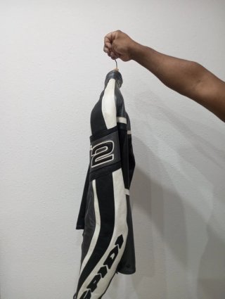 Chaqueta de cuero para moto hombre