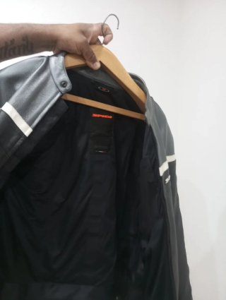 Chaqueta de cuero para moto hombre