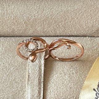 Anillo Serpiente Baño Oro Rosa Plata 925
