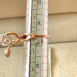 Anillo Serpiente Baño Oro Rosa Plata 925