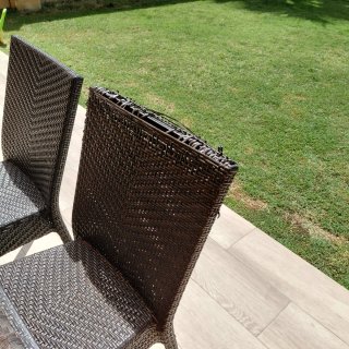 Conjunto Mesa y Sillas Terraza Ratán