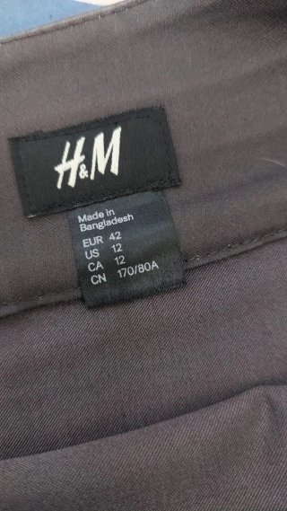 Falda corta H&M Talla 42 Gris