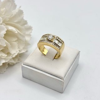 Anillo de oro 18kt con diamantes