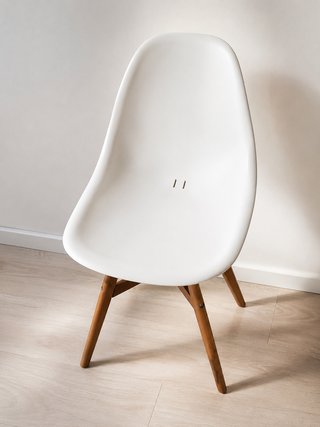 6 Sillas Comedor Plástico y Madera
