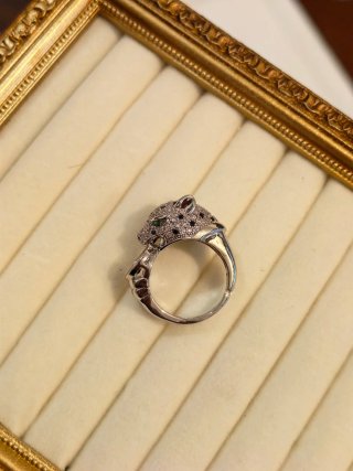 Anello donna pantera zirconi