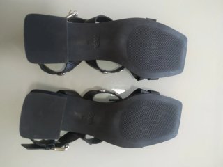 Sandalias Zara Piel Negra Talla 39