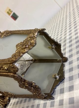Lámpara Vintage Rococó Española – Cristal Grabado