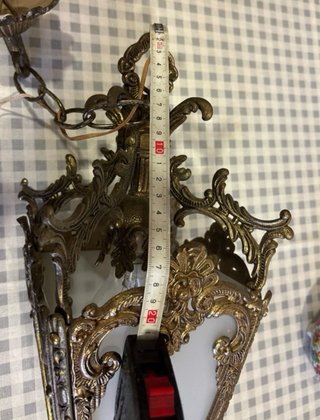 Lámpara Vintage Rococó Española – Cristal Grabado