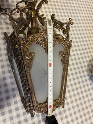 Lámpara Vintage Rococó Española – Cristal Grabado