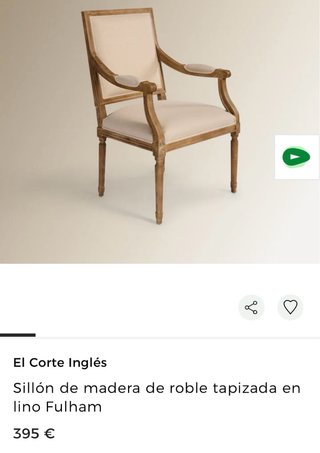 Sillon Luis XVI beige