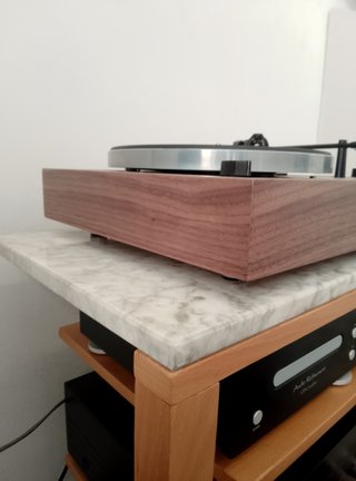 Plinto Thorens TD160, 165, 166, 145 Noce Americano
