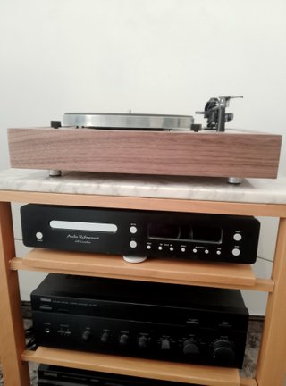 Plinto Thorens TD160, 165, 166, 145 Noce Americano