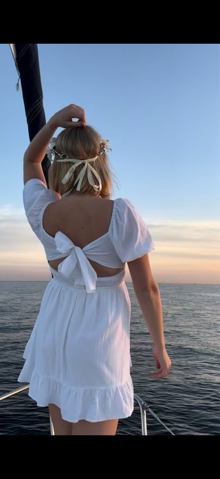 Vestido blanco algodón vintage