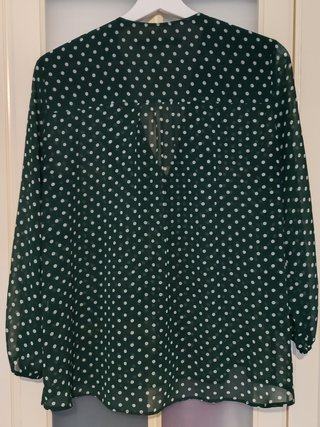 Blusa Zara lunares verde