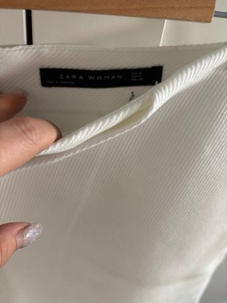 Falda Zara Talla S Blanca