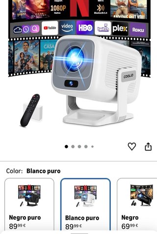Proyector Portátil COOLID 4K 1080P WiFi 6