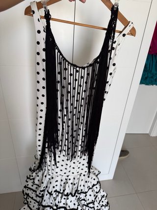 Traje Flamenca Lunares Volantes Talla 36