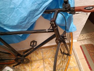 Bicicleta Fixie Negra, sin cambios, paseo
